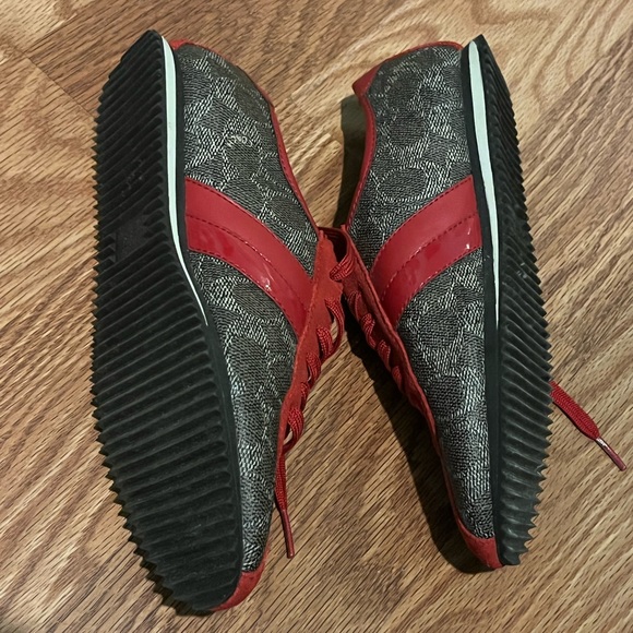 Red and Brown Coach sneakers - Picture 2 of 5